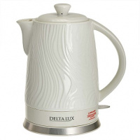 Чайник DELTA LUX DE-1022 корпус из фарфора: 1800 Вт, 1,8л  белый (6)