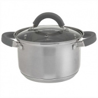 WEBBER BE-359/2 Кастрюля из нерж стали со стеклянной крышкой (d=22; 5,1 л) (6)
