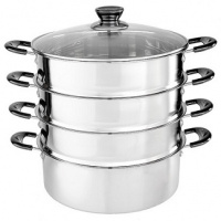 WEBBER BE-083 Мантоварка-пароварка нерж.сталь d=26cm, 8 литров, 4 уровня(6)
