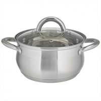WEBBER BE-353/2 Кастрюля из нерж стали со стеклянной крышкой (d=18; 2,8 л) (6)