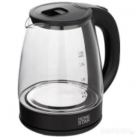 Чайник HomeStar HS-1099 (1,8 л), стекло, пластик, черный