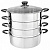 WEBBER BE-083 Мантоварка-пароварка нерж.сталь d=26cm, 8 литров, 4 уровня(6)
